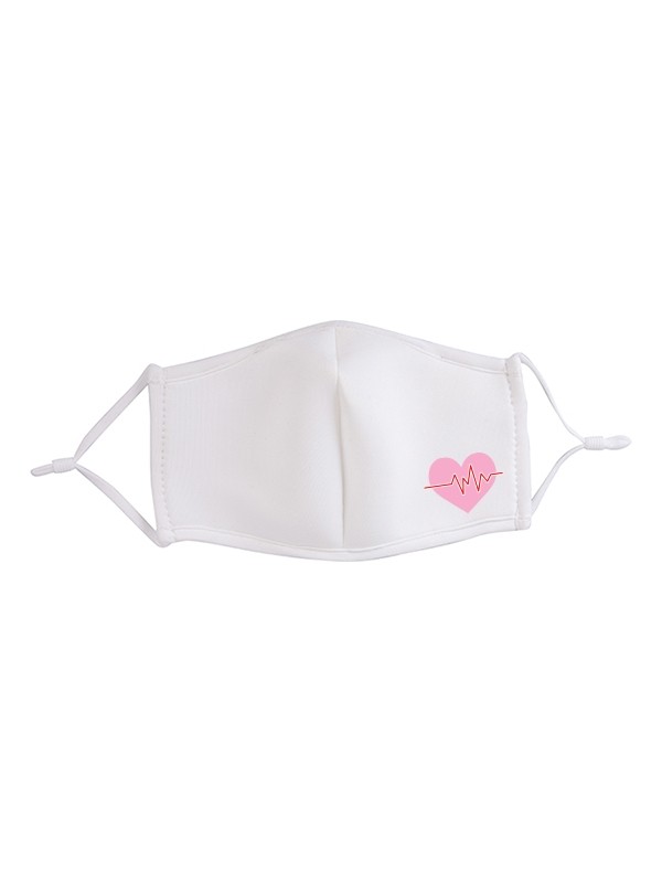 pink heart face mask