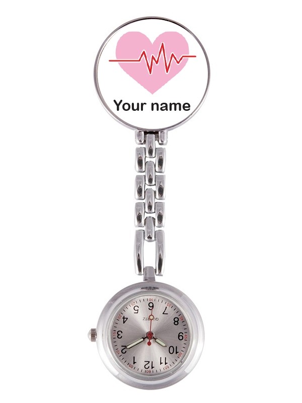 Fob Watch ECG Pink by NurseOClock for 18.95