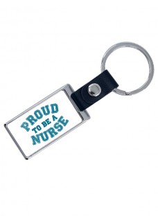 Luxe Key Chain Proud Nurse with Name Print